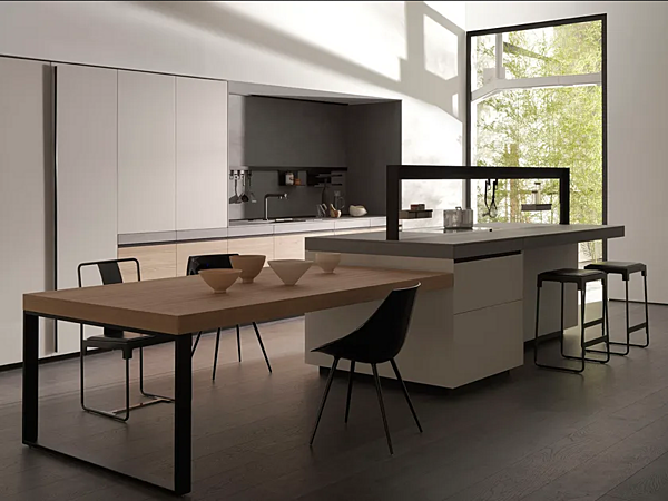 Кухня из ели с ящиком из технической керамики VALCUCINE Genius Loci Tactile Elm фабрика VALCUCINE из Италии. Фото №1