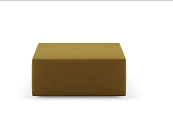 Квадратный пуф с обивкой из ткани Adrenalina PAN POUF RECTANGULAR LOW