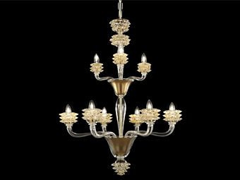 Люстра из венецианского стекла с кристаллами MULTIFORME DIAMANTE фабрика MULTIFORME из Италии