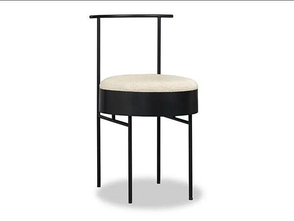 Стул с обитой спинкой из кожи BAXTER Tia фабрика BAXTER из Италии. Фото №1