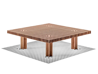 Кофейный стол из массива дерева POLTRONA FRAU Kyoto фабрика POLTRONA FRAU из Италии