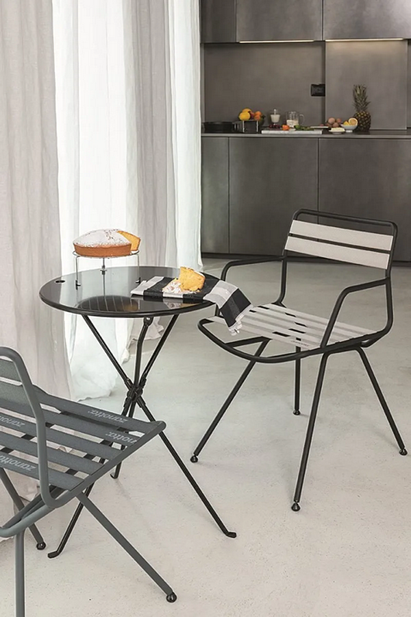 Складной кофейный стол из стали ZANOTTA Cumano 630 фабрика ZANOTTA из Италии. Фото №7