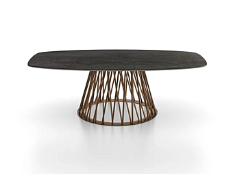 Кофейный столик овальной формы из керамики F.lli ORSENIGO Intrigo 