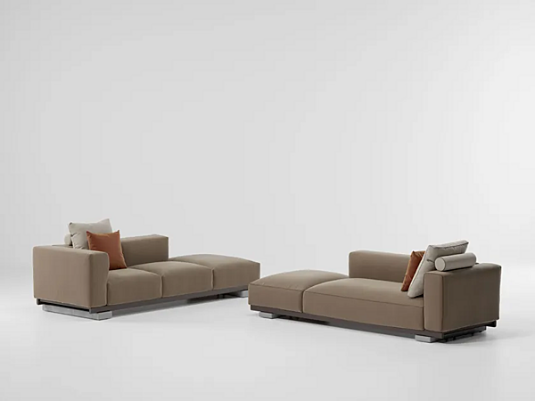 Диван на три места с обитой спинкой из ткани KETTAL MOLO KS4200700- фабрика KETTAL из Италии. Фото №3