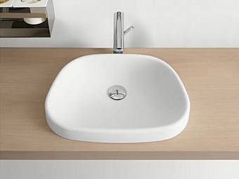 Полунакладная раковина из Cristalplant форма груша AGAPE фабрика Agape из Италии