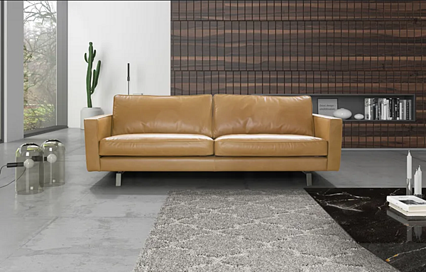 Диван из кожи с мягкой спинкой MitoHome Ego фабрика MitoHome из Италии. Фото №2