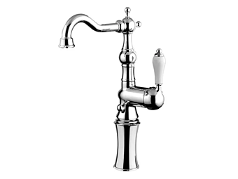 Смеситель для раковины с высоким изливом и одной ручкой из нержавеющей стали Gaia Mobili Phoenix фабрика GAIA из Италии