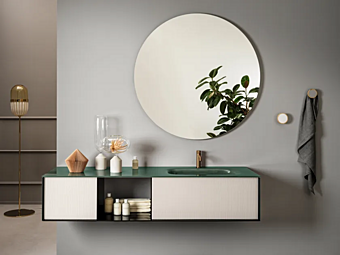 Настенный секционный туалетный столик с интегрированной раковиной ARTELINEA QUADRA AL 613 фабрика ARTELINEA из Италии