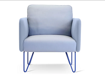 Кресло с подлокотниками из ткани Doumo Adrenalina DOUMO1P