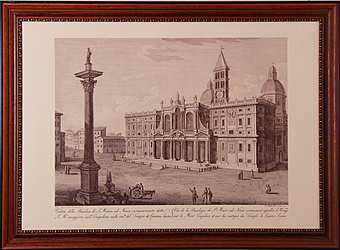 Картина-постер итальянского гравера Giovanni Battista Piranesi  art. 185-c      Basilica di Santa Maria Maggiore постер фабрика  из Италии