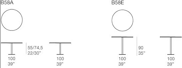 Кофейный столик круглой формы с высотой регулируемой PAOLA LENTI Giro B58E фабрика PAOLA LENTI из Италии. Фото №7