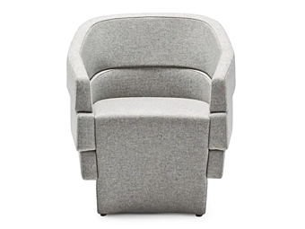 Кресло с подлокотниками обитое тканью MOROSO Rift 061 фабрика Moroso из Италии