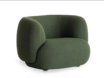 Кресло с подлокотниками из ткани POTOCCO Jade 953/PL
