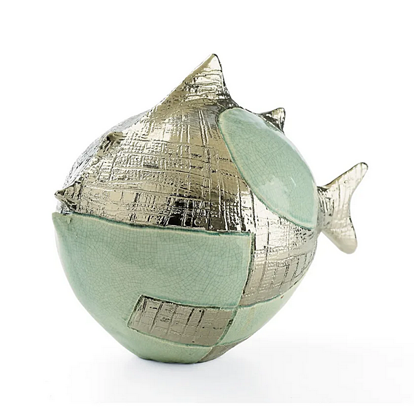 Керамическая скульптура рыбы Pop Globe MARIONI 00103 фабрика MARIONI из Италии. Фото №2