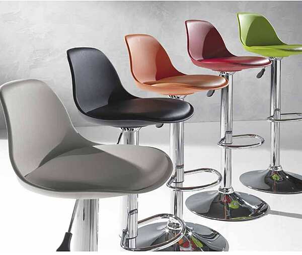 Стул барный из металла и эко-кожи ARREX A550 фабрика ARREX из Италии. Фото №1