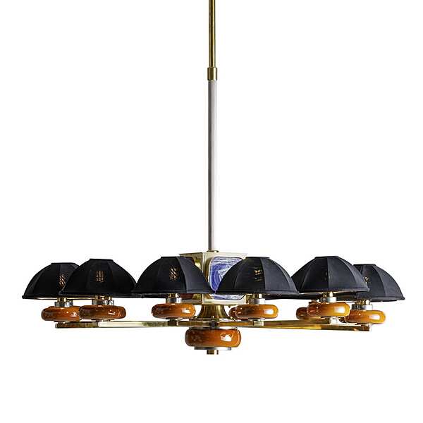 Латунная люстра, керамика SIGMAL2  7313/12 фабрика SIGMA L2 из Италии. Фото №1