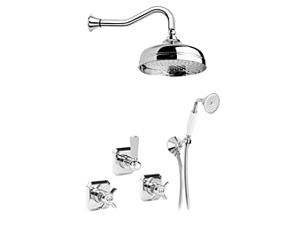 Встраиваемый душевой комплект из стали с верхним душем Victoria Gaia Mobili фабрика GAIA из Италии