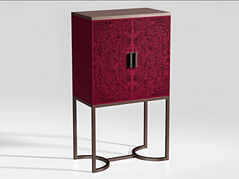 Барный шкаф из дерева и металла с подносом BLUE  CPRN HOMOOD B126, B127 фабрика CPRN HOMOOD из Италии