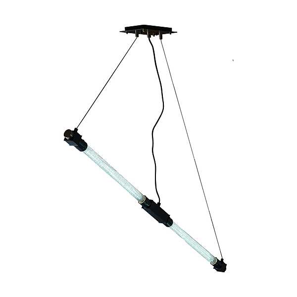 Латунная люстра с черной/оловянной отделкой и граненым Кристаллом ручной работы. SIGMA L2  7241/N фабрика SIGMA L2 из Италии. Фото №1