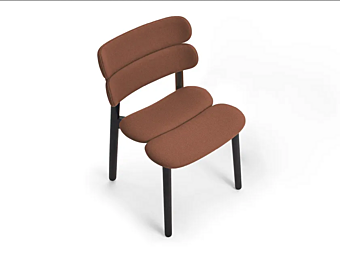 Стул с обитой спинкой и деревянным основанием INNOVA Imbottiti Bands