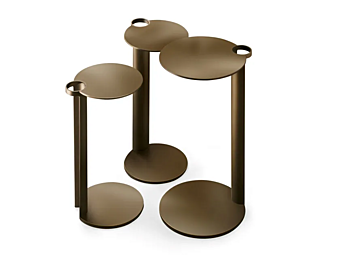 Круглый металлический высокий боковой кофейный столик Eforma ALDO фабрика Eforma из Италии