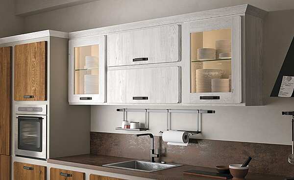 Деревянная кухня с ручками LUBE CUCINE Rebecca 7 фабрика LUBE CUCINE из Италии. Фото №5