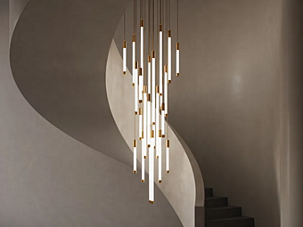 Подвесная LED лампа из стекла коллекции HABERDASHERY Flux Helixe