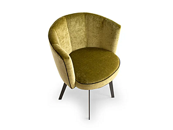 Кресло с обивкой из ткани Diva Borzalino EUD8DINI фабрика Borzalino из Италии