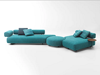 Секционный садовый диван с тканевой обивкой PAOLA LENTI Сантorini B236P+B236AS+B236D+B236SC+B236B+B236TM+B236TT