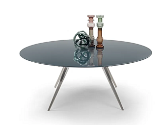 Круглый стол для гостиной из дерева Zefiro FLEXFORM фабрика FLEXFORM из Италии