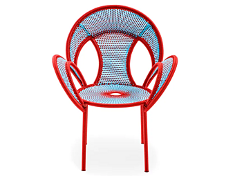 Кресло с подлокотниками из полиэтиленовых нитей MOROSO M’Afrique 001 фабрика Moroso из Италии
