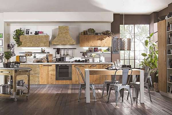 Кухня ARRIMOBILI Rovere naturale abete laccato metallo фабрика ARRIMOBILI из Италии. Фото №1