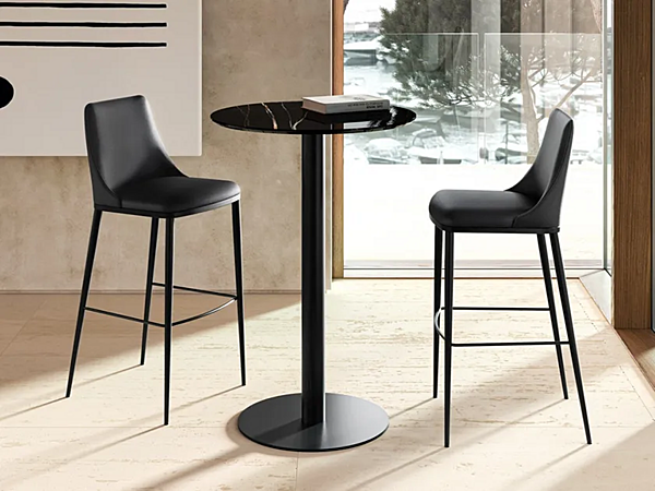 Круглый высокий барный стол из керамики Eforma Cilindro Bistrot фабрика Eforma из Италии. Фото №2