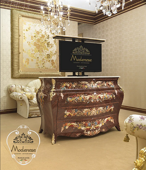 Выдвижной деревянный комод MODENESE GASTONE 15659 фабрика MODENESE GASTONE из Италии. Фото №2