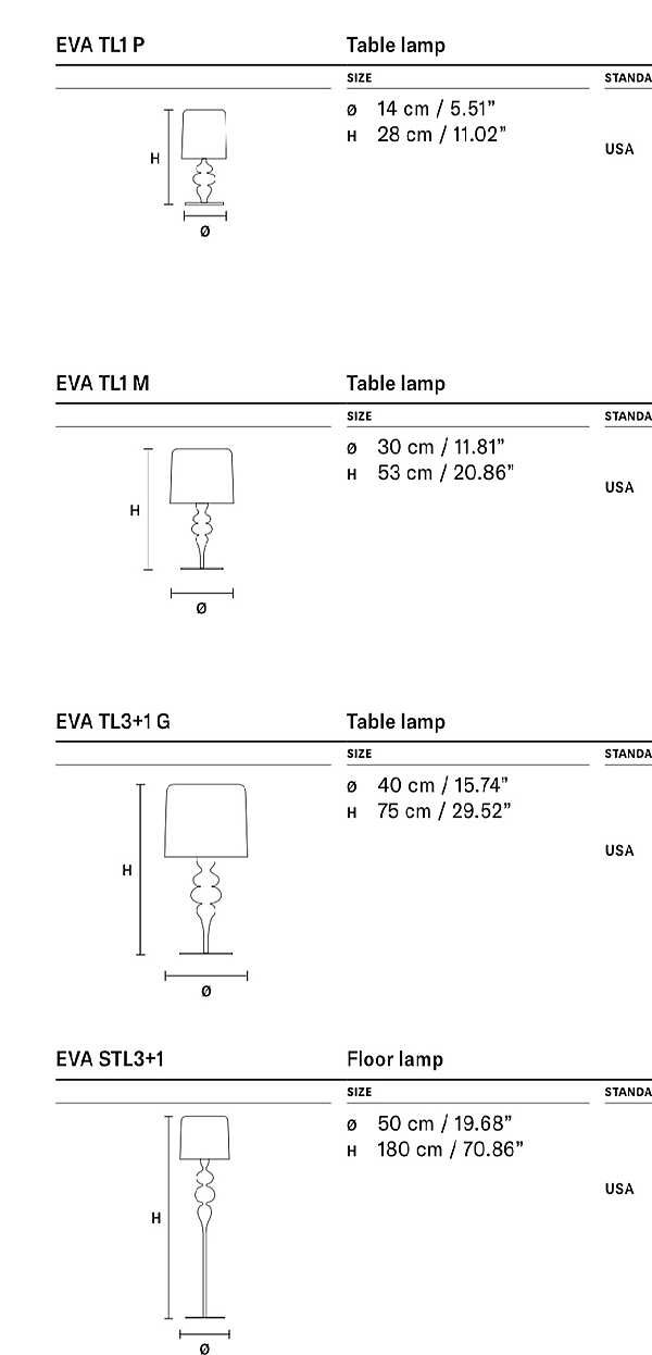 Напольная лампа MASIERO (EMME PI LIGHT) eva Stl3+1 фабрика MASIERO (EMME PI LIGHT) из Италии. Фото №5