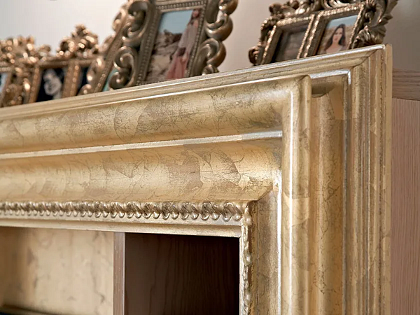 Настенная книжная полка с телевизионной стойкой из дерева MODENESE GASTONE13131 фабрика MODENESE GASTONE из Италии. Фото №3