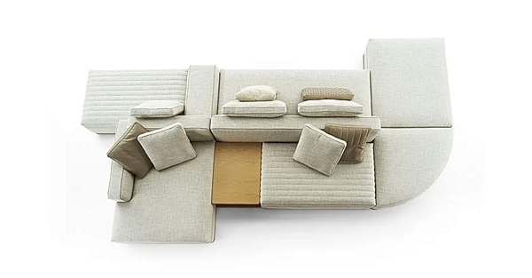 Диван с обитой спинкой из ткани Eddie Double Frigerio фабрика Frigerio из Италии. Фото №3
