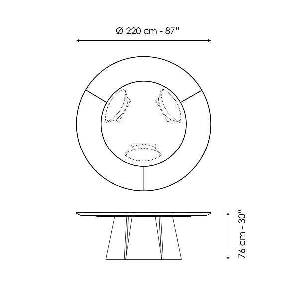 Обеденный Стол BONALDO Torii St фабрика BONALDO из Италии. Фото №4