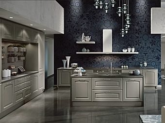 Кухня из массива дерева с островом LUBE CUCINE Veronica 1