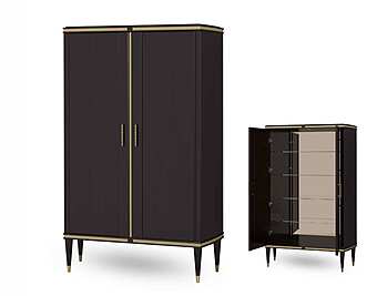 Витрина с дверьми из массива дерева и стекла DECORA ( LCI STILE) V0243 фабрика DECORA ( LCI STILE) из Италии