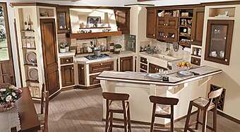 Кухня из популярового дерева с ручками LUBE CUCINE Beatrice 2