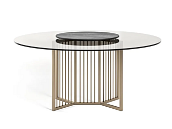 Круглый стеклянный стол с вращающейся подставкой FORMITALIA Virgilio фабрика FORMITALIA из Италии