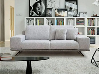 Диван с мягкой спинкой из тканиI MitoHome Capri