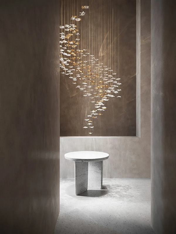 Светильник подвесной из стекла с LED подсветкой HABERDASHERY Sand & Sea . Cascading Wave фабрика HABERDASHERY из Италии. Фото №3