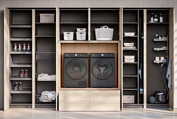 Современная кухня с островом ASTER CUCINE Domina Noce Blade Opaco фабрика Aster Cucine из Италии. Фото №6