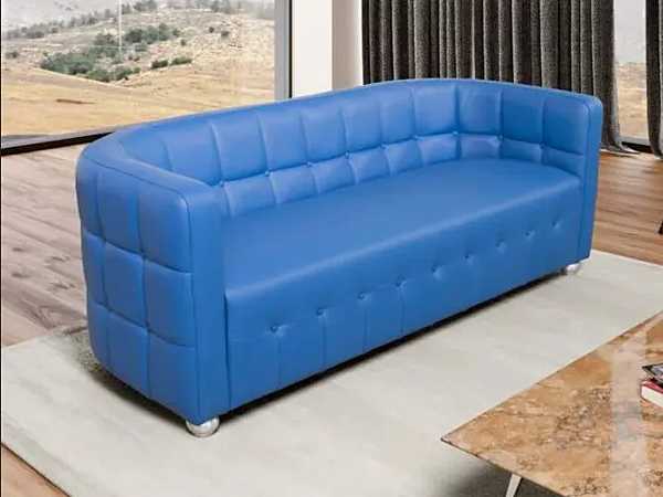 Диван с обитой спинкой из кожи MitoHome Pegaso фабрика MitoHome из Италии. Фото №1