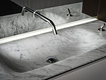 Встраиваемая прямоугольная мраморная раковина AGAPE коллекции Ottocento фабрика Agape из Италии
