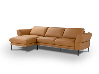 Кожаный диван с электрическим механизмом и шезлонгом Calia Italia Ermes F5697 фабрика Calia Italia из Италии