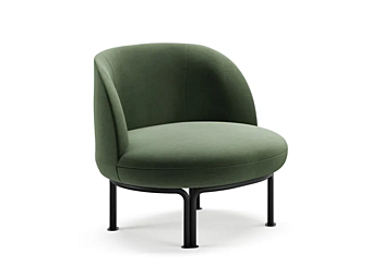 Кресло с обитой спинкой из ткани INNOVA Imbottiti Merge