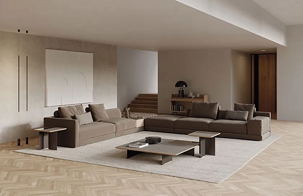 Секционный диван с тканевой обивкой Frigerio Miller 15715 фабрика Frigerio из Италии. Фото №5